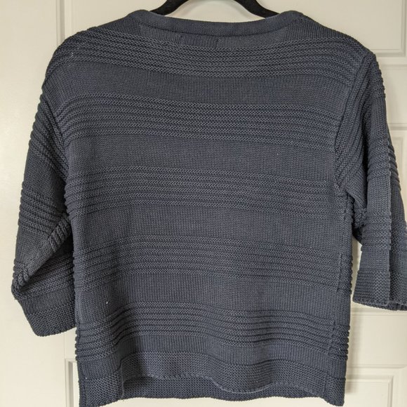 b.Young Navy Sweater with Wide Sleeves - Picture 5 of 6